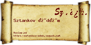 Sztankov Ádám névjegykártya
